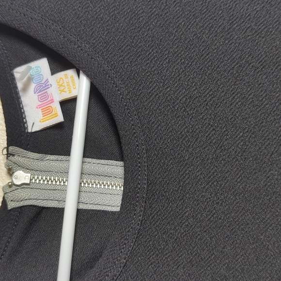 LuLaRoe Black and Mint A-Line Dress XXS - Picture 3 of 7